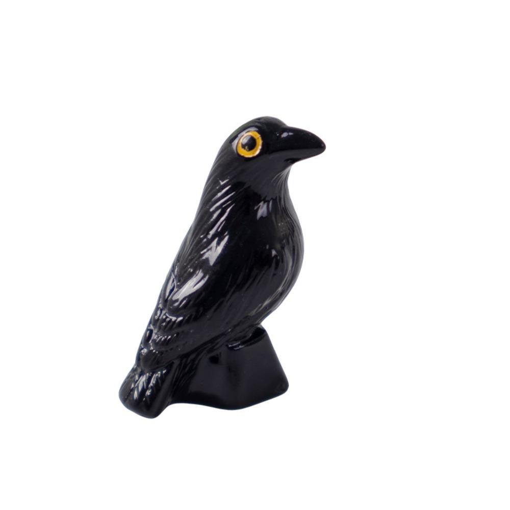

10pcs Hand Painted Mini Crows Decoration Realistic Black Crow Ornaments Holiday Home Decor 10pcs