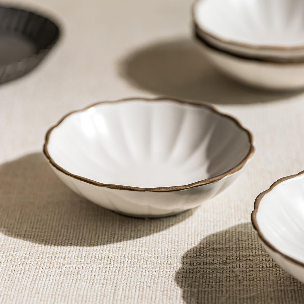 Premium Sense Simple Taste Plate Ceramic Plate Dipping Plate Household Restaurant Fruit Plate Dessert Plate Tableware