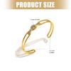 Dainty Adjustable Opening Bangle With Shimmering Zircon Accents Waterproof Wrist Jewelry With Rhinestones