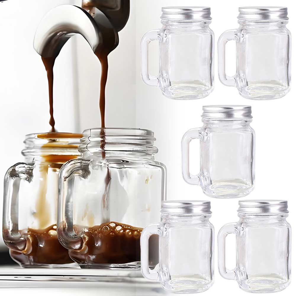 5Pcs Cute Mini Mason Jar 35ml Coffee Concentrate Bottle Storage Tank Sealed Glass Bottle Jam