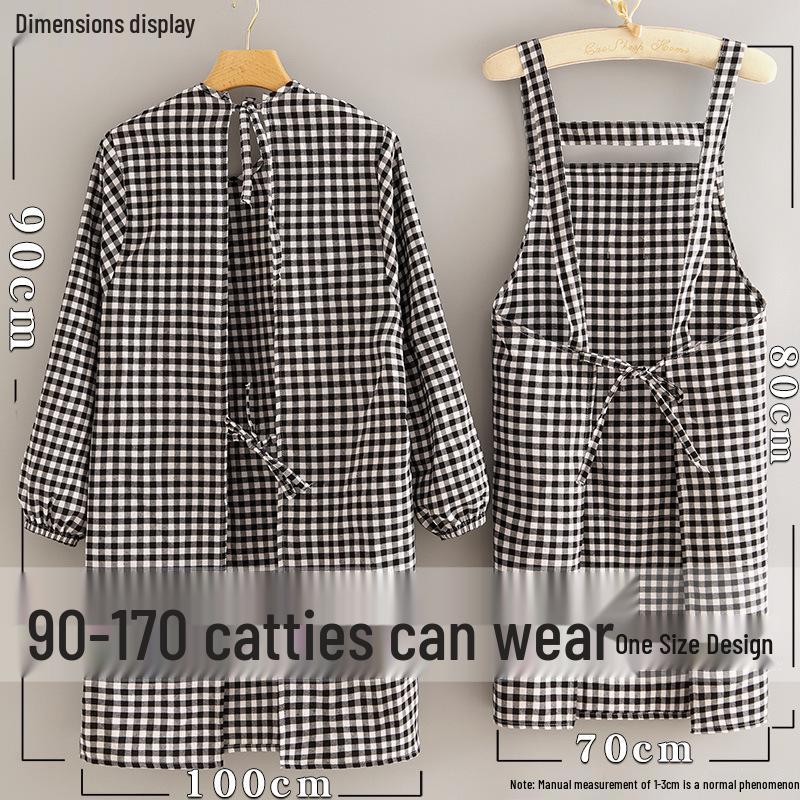 2023 Women's Cute Long Sleeve Kitchen Apron – Breathable, Stain & Wear Resistant Cooking Smock