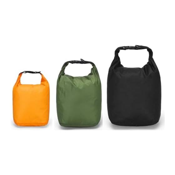 ATAK Dry Bag [3 Size Set] Waterproof Bag Stuff Bag 5L/10L/15L Lightweight (Orange/Khaki/Black, 5L/10L/15L)