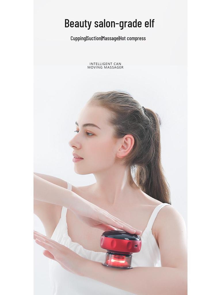 Smart Electric Cupping & Gua Sha Massager with Heating and Meridian Brush