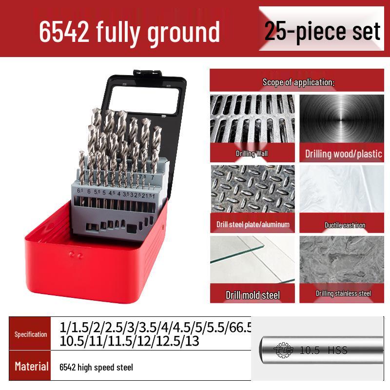 Tiangong Cobalt Twist Drill Bit Set for Stainless Steel, Mold Steel, and Cast Iron Drilling