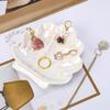 Shell Jewelry Dish Tray Jewelry Ring Holder Ceramic Seashell Shape Compact Engagement Wedding Ring Jewelry Plate Trinket Dish