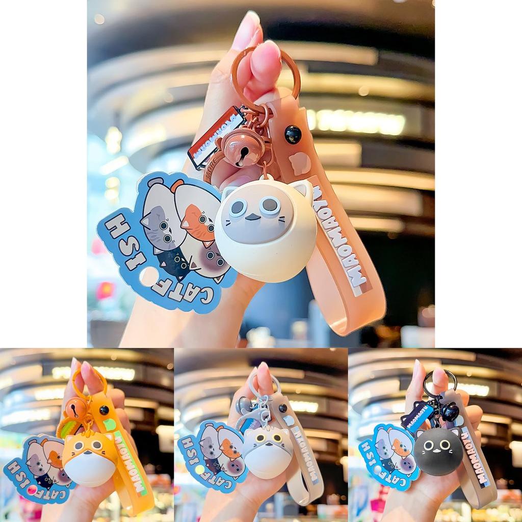 Whimsical And Fun Cat Fish Keychain Resin Pendant Cute Keychain Gift For Cat Enthusiasts