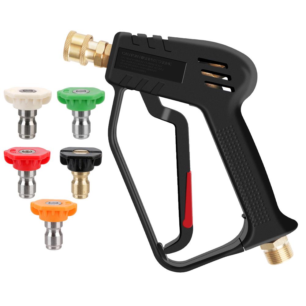 

Набор цветных насадок высокого давления M22 14 мм для чистки автомобиля с 5 быстросъемными насадками, водяной пистолет для чистки для Karcher/Nilfisk no adapter