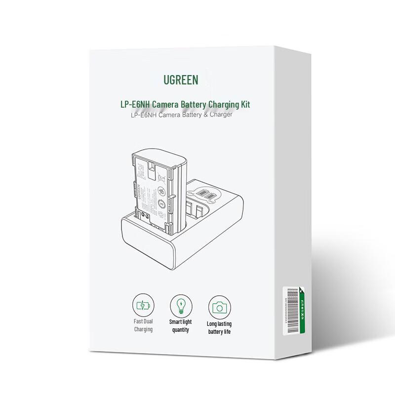 UGREEN Camera Battery Charger Set for Canon LP-E6NH CN plug (adapter included)