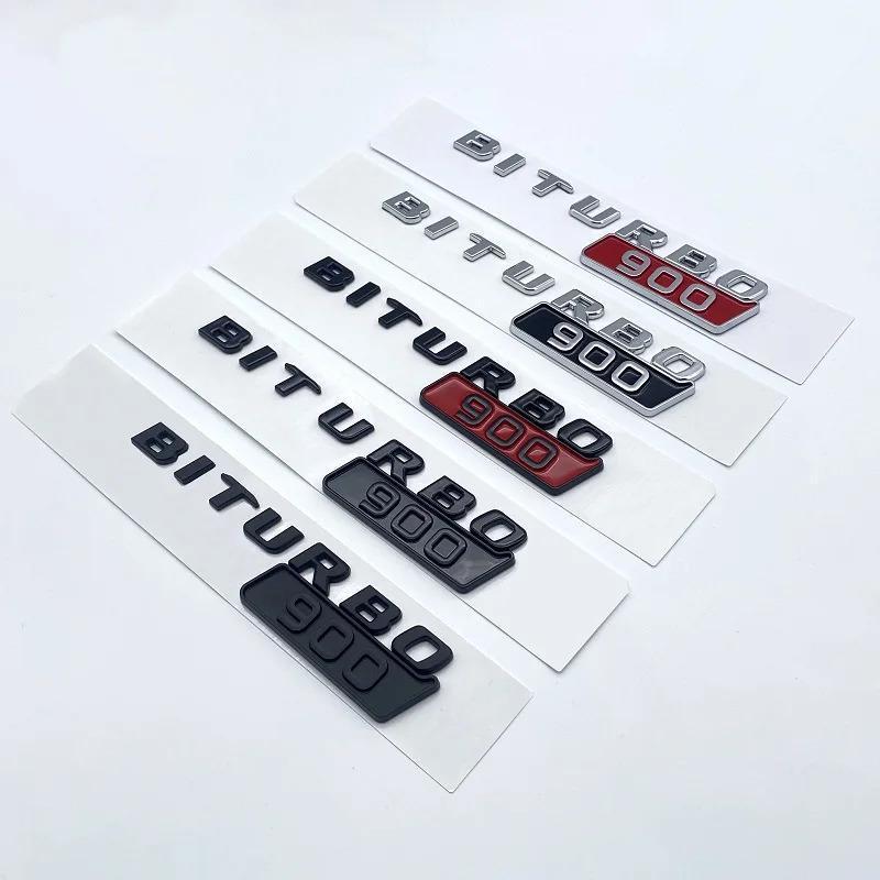 Carro ABS BITURBO 700 800 900 Logotipo Lateral Fender Tronco Corpo Emblema Emblema Decalques Adesivo Para Benz Brabus G Classe G700 G800 G900 W463
