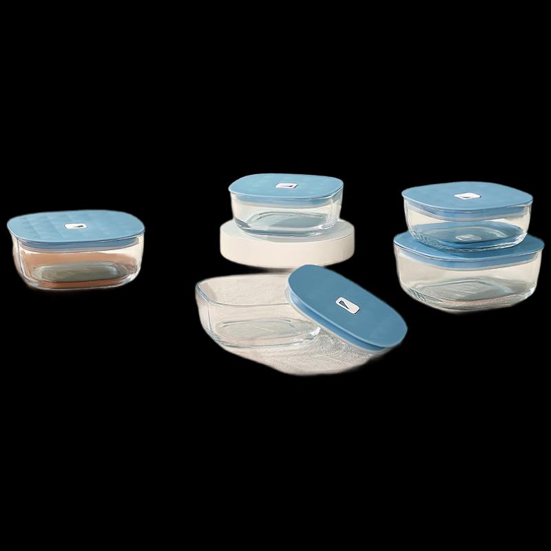 

BAILOCKS Glass Food Storage Bowl Set