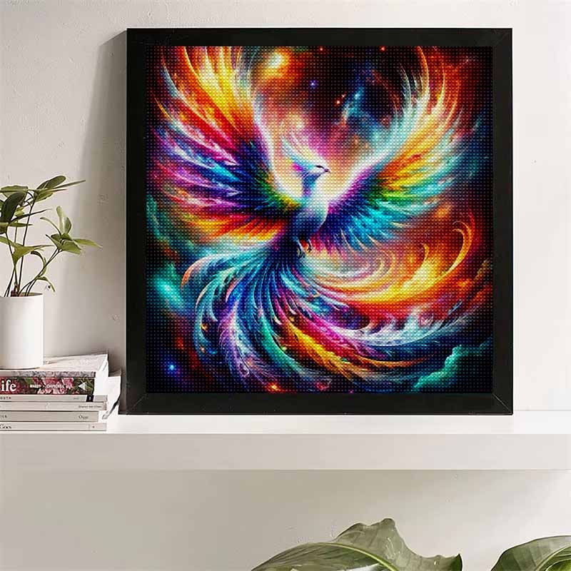 New Arrival 5D DIY Full Circle Diamond Painting "Colorful Phoenix" Embroidery Cross Stitch Home Decor Gift