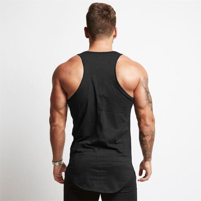 Muscleguys Summer Man Vest Running and Fitness T Shirt Slim Fit Fashion Trend Motion Fitness O-Neck Vest Top Tees