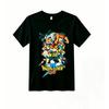 Fashion Anime Character Games Print Outdoor Street Kids T-shirt and Shorts Summer Home Casual Outfit Boy and Girl's Sports Set