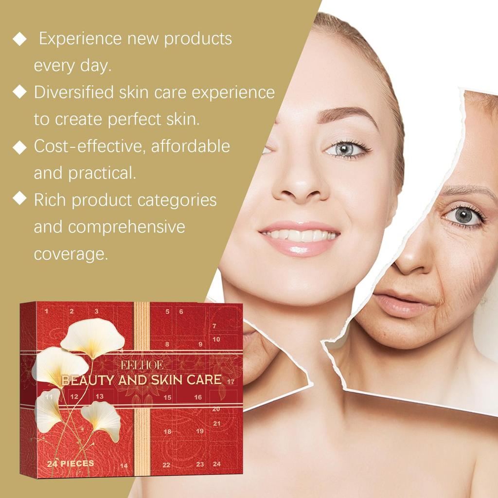 EELHOE 24 Compartments Beauty Blind Box Hydrating Skin Care Moisturizing Moisturizing Beauty Set