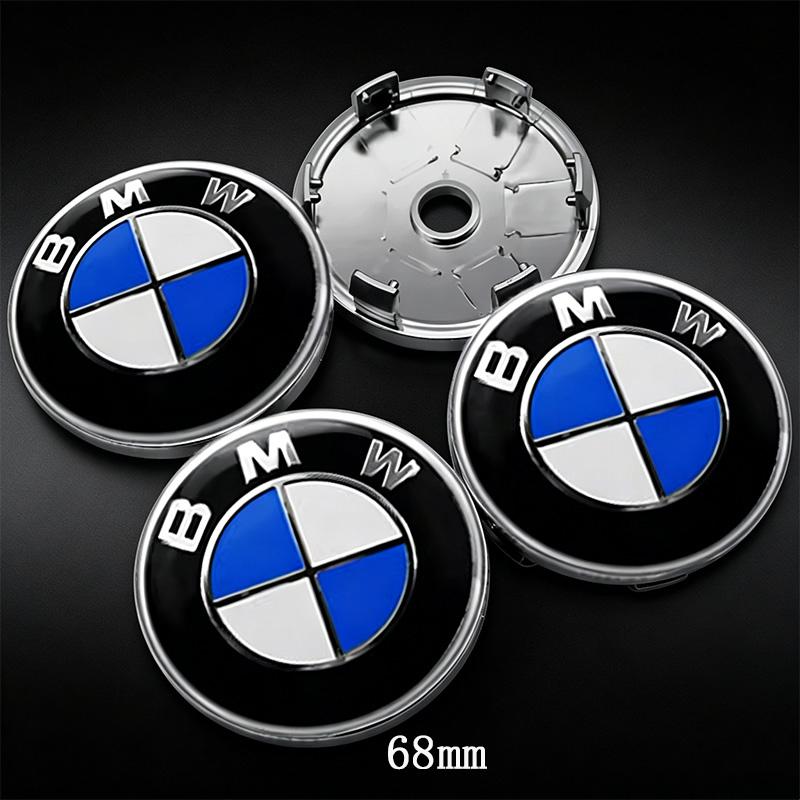 BBIO8 4Pcs 68/56mm Wheel Center Cover Car Hood Front Rear Trunk Emblem Badge For BMW E46 E39 E53 E65 E66 E90 G26 X3 X4 X5 G30/G31/G38