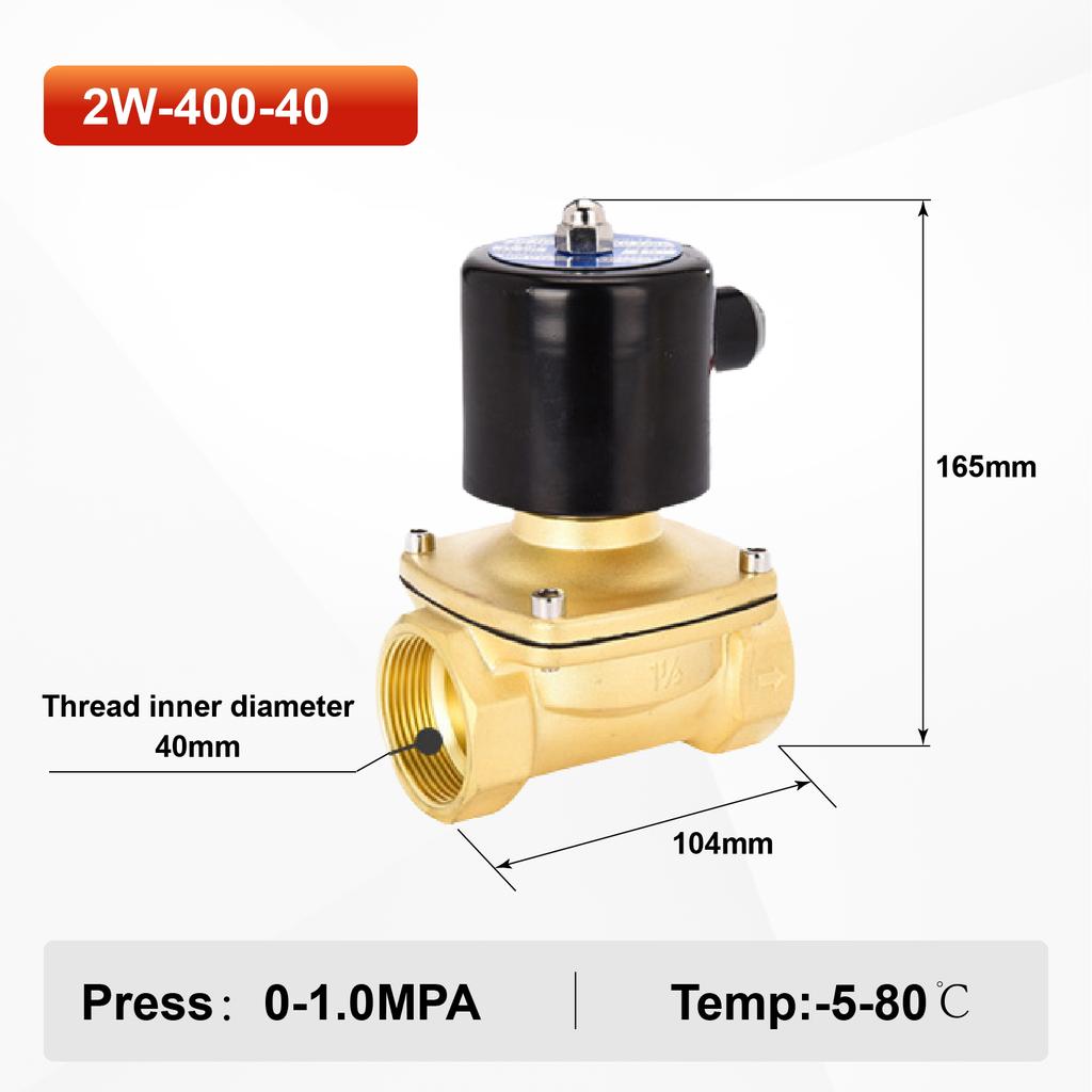 1/2" 3/4" 1" 2" Brass Electric Solenoid Valve Normally Closed 220V 24VDC 12VDC for Water Gas Oil Fitting