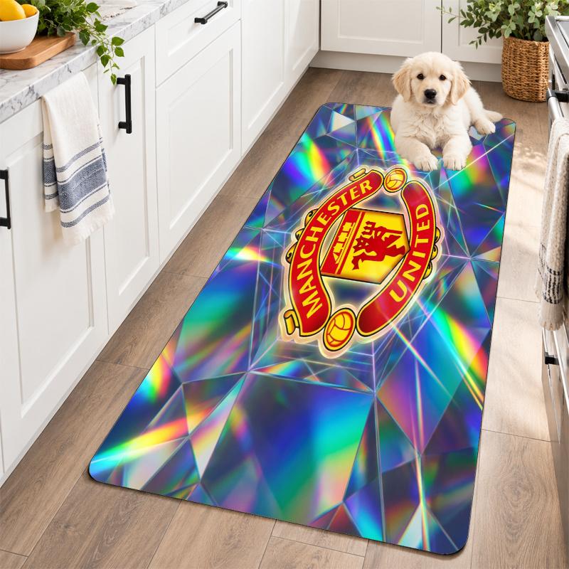 Flannel Kitchen Mat Manchester United Soft Area Rug Non Slip Floor Carpet Home Decoration