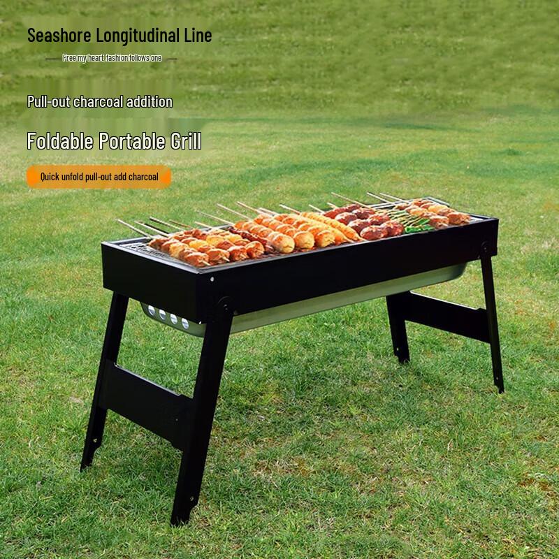 Tragbarer Klapp-Holzkohle-Grill