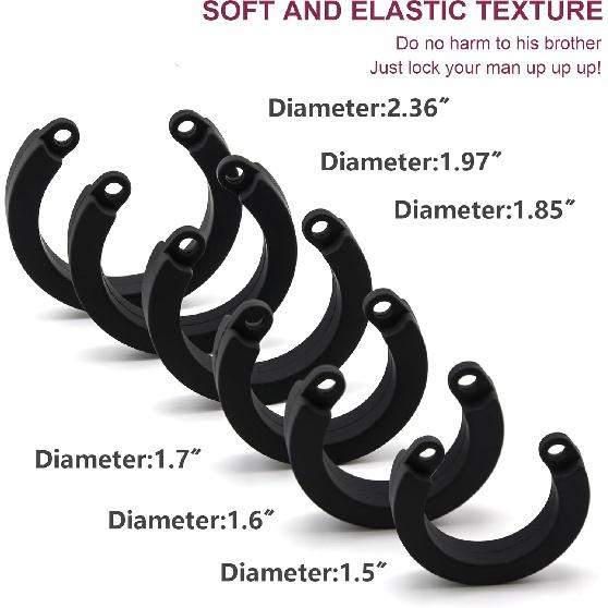 Silicone Cock Cage Chastity Cage Chastity Device for Male Penis Exercise (Pink)