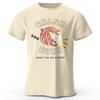 European Elegance Printed 100% Cotton T-Shirt, Soft Fabric Round Neck Short Sleeve Tee for Men & Women