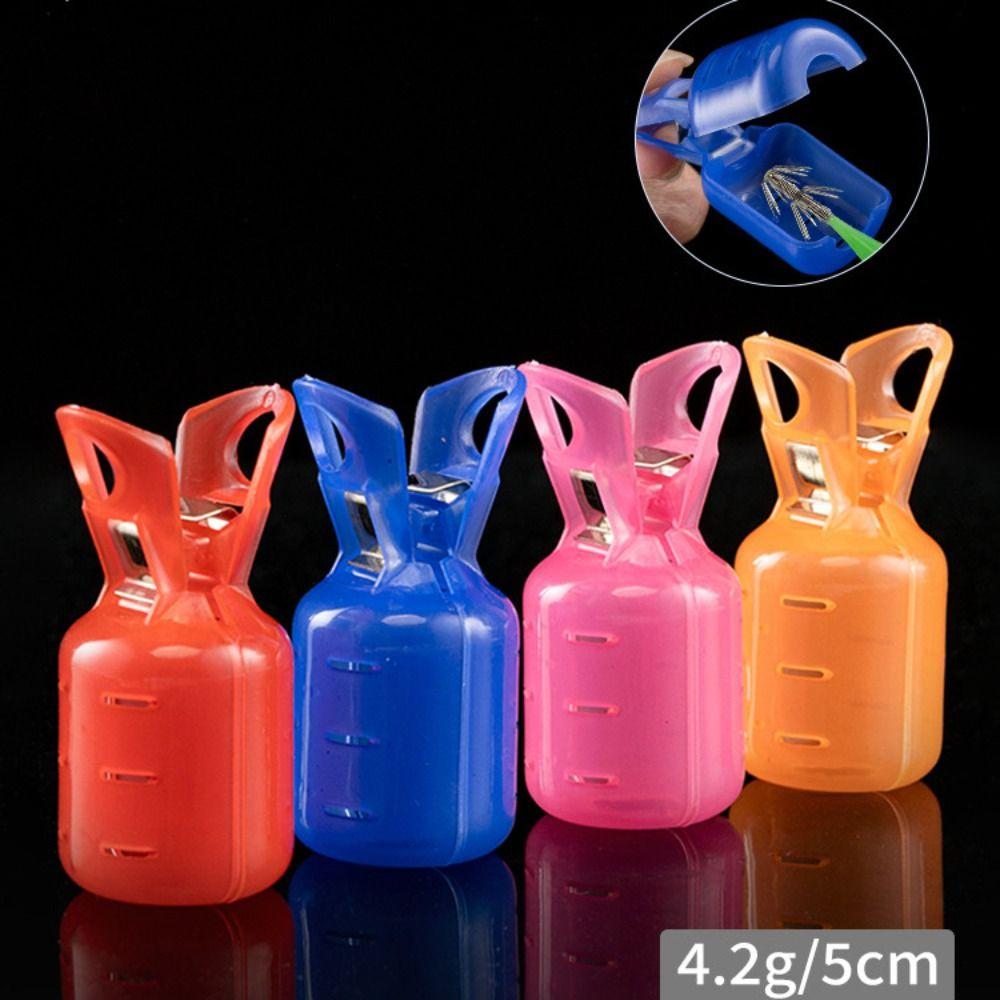 

10 шт., оранжевые, красные, розовые, синие деревянные крючки для креветок, чехлы, АБС-пластик, тройные крючки для рыбалки, прочные чепчики