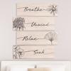 Wooden Floral Wall Art Funny Wall Decor Paintings Wall Plate Plants Hanging Sign  Room Decor