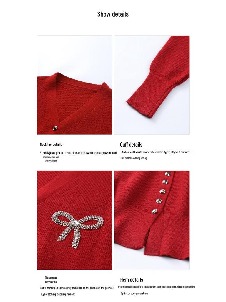 2025 Douyin Influencer Style Round Neck Slimming Knit Sweater Plus Size Women's Fashion Top