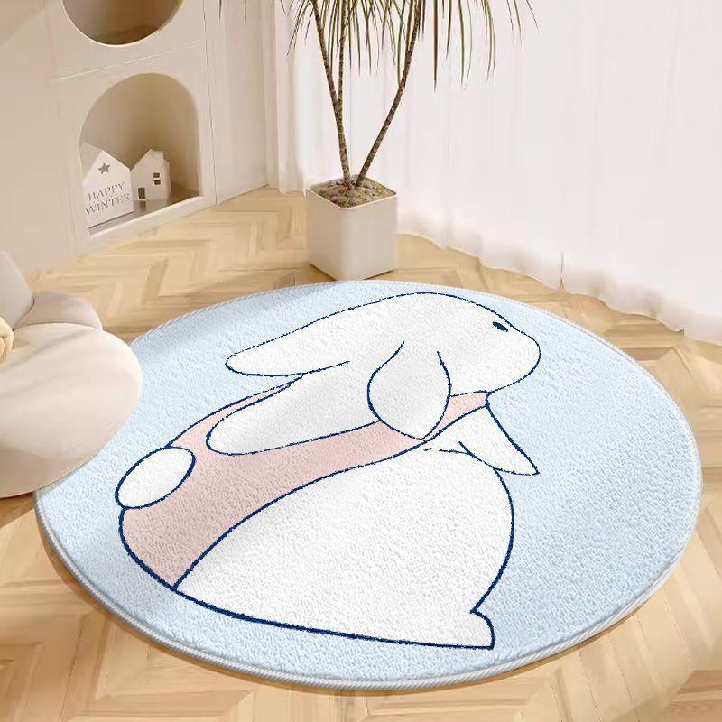 Round Carpet Living Room Plush Mat Thick Children's Room Reading Area Cartoon Bedroom Study Swivel Chair Soundproof Foot Mat