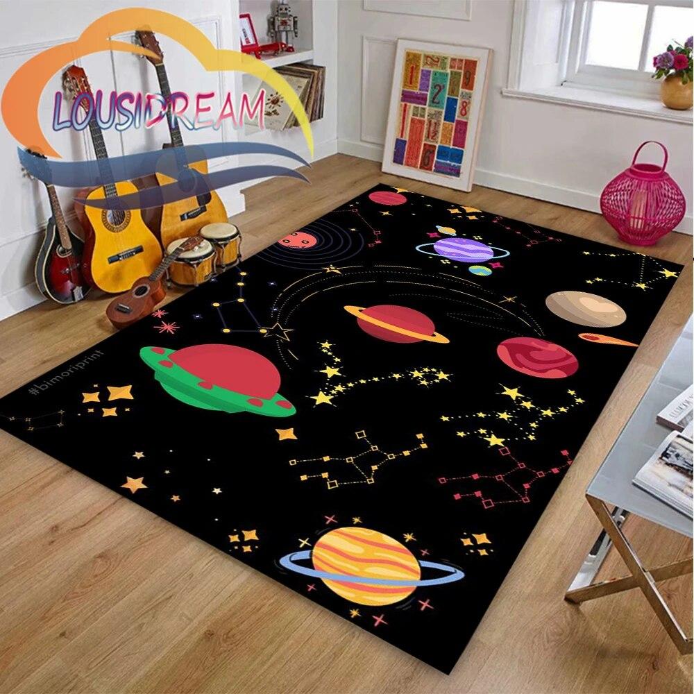 3D Pattern space universe  vector and many planets in galaxy-Popular Cushion In Europe  America Fashionable Carpet