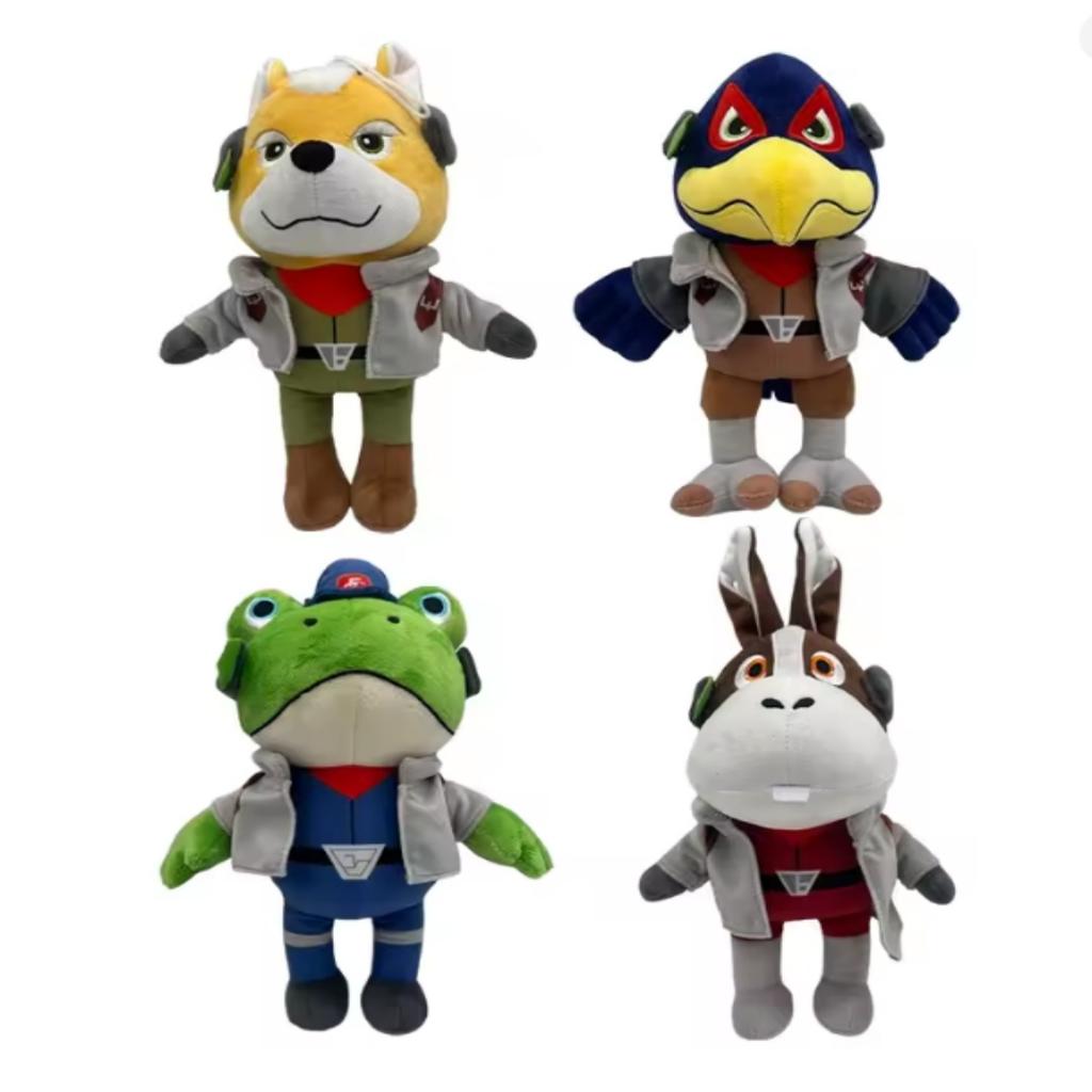 Star Fox Series Plush Toy - Soft Stuffed Figure Of Falco Peppy Slippy Cute Game-Themed Home Decor Birthday Gift For Fans