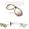 Stylish Square Clear Lens Vintage Plain Glasses With Robust Metal Frame Sunglasses Eyewear