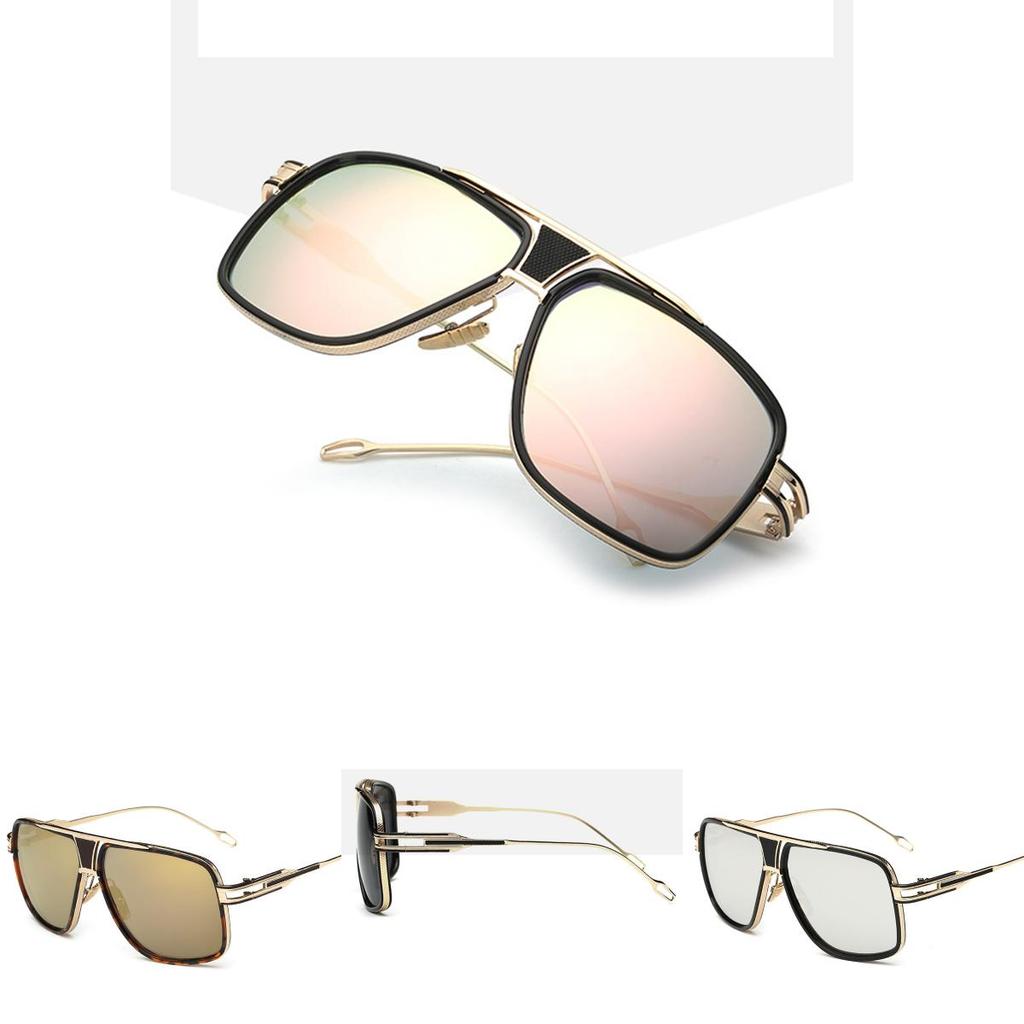 Stylish Square Clear Lens Vintage Plain Glasses With Robust Metal Frame Sunglasses Eyewear