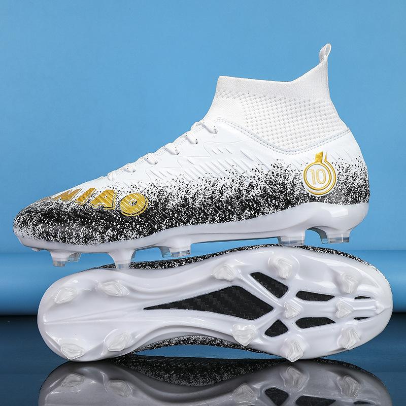 Artificial Youth Grass High-top Football Shoes Men's Game Large Size Nail Broken Sneakers Student Long Nails Training Price