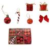 2PCChristmas Decoration Ornaments Set Christmas Tree Decoration Arrangement Plastic Candy Gift Box Christmas Ball Bow