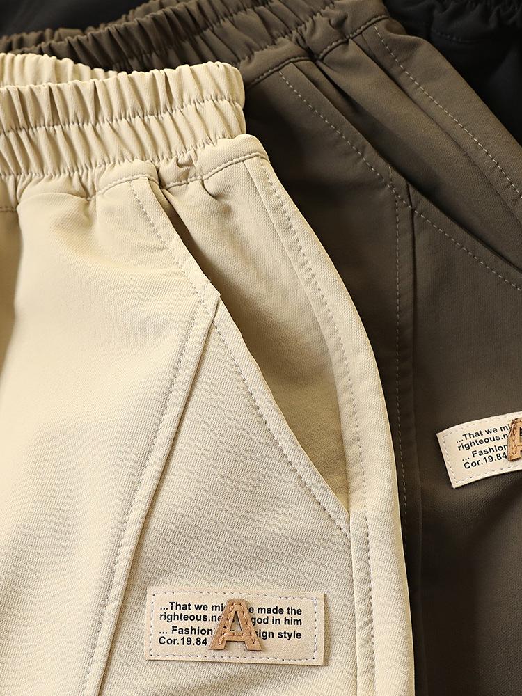 Boys' Fleece-Lined Windproof Trousers: 2025 Autumn/Winter Fashion Sports Pants