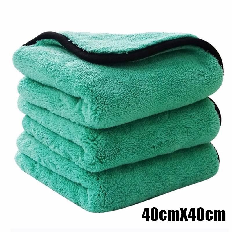 1200GSM Car Thicked Towel Microfiber Cleaning Drying Soft Cloth Water Absorption Double-sided Rag Auto Detailing Washing Towel