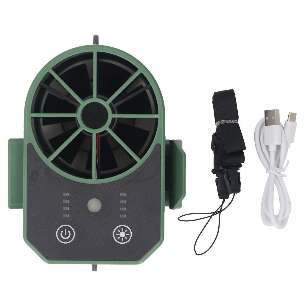 Waist Fan 4 Speed Adjustable USB Rechargeable Portable Belt Fan with LED Light for Outdoor
