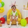 Trendy Kids' Photo Frame & Party Props Set: Birthday Decor, Picnic Hat & Glasses
