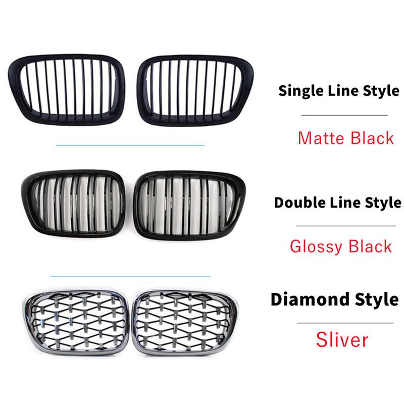 For BMW 5 Series E39 1999 2000 2001 2002 2003 Front Hood Kidney Bumper Racing Grille Mesh Grill Car Replacement Accessories