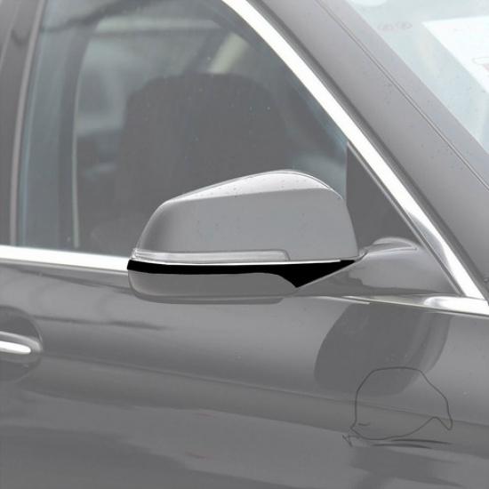 Piano Black Rearview Side Mirror Trim Strip For BMW 5 Series E60 F10 F07 F01