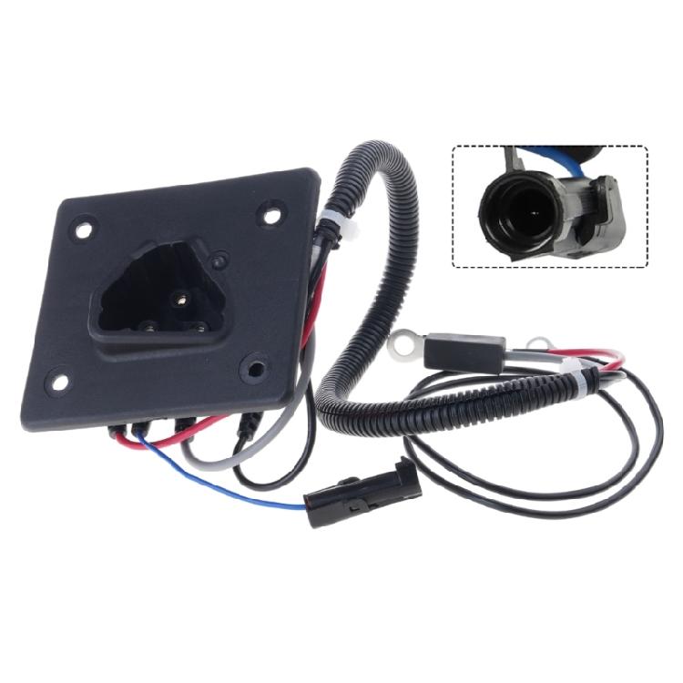 Replacement Part Charging Port Easy Installation Charger Receptacle with Charger For EZGO TXT / RXV Golf Cart
