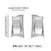 A Pair of Women's Fashion Stud Earrings Exaggerated Square Geometric Irregular Glossy Earrings Suitable for Daily Wear Parties