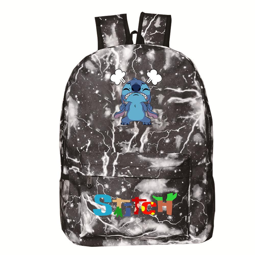School Bag Cartoon Backpack Star Lightning School Bag Student Polyester Casual Printed Backpack Travel Bag