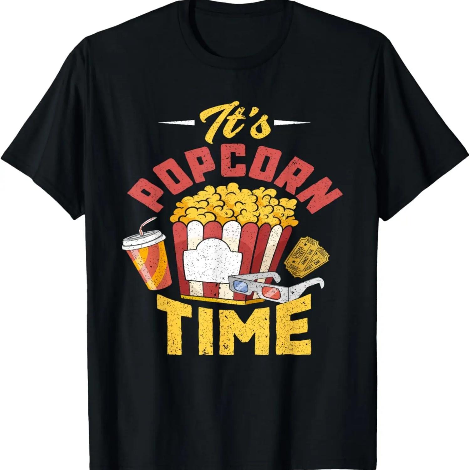 

It s Popcorn Time - Cool Popcorn Lover Movie T-Shirt XXXXXL