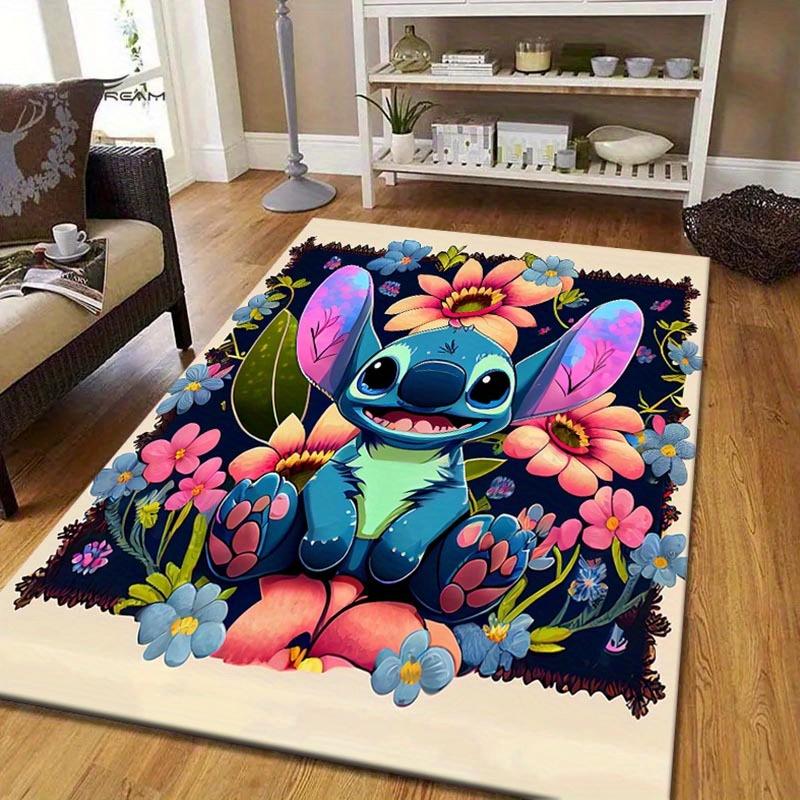 1pc Stitch Pattern Area Rug Soft Flannel Floor Mat for Living Room,Office,Bedroom and Carpet