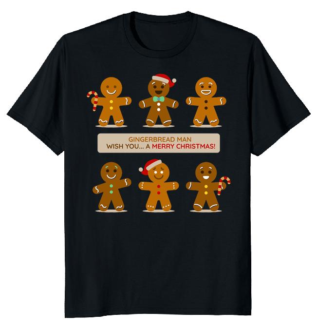 

Рождественская футболка унисекс «Gingerbread Family»