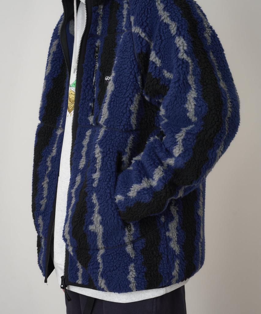 Gramicci Ripple Sherpa Jacket Navy Ripple
