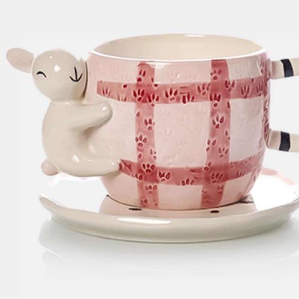 

Кружка-коала трехмерная керамическая расписанная вручную кофейная чашка с блюдцем японская милая чашка для детского послеобеденного чая чашка для воды about 260ml