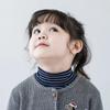 Toddler's Convertible Collar Neck Warmer Autumn Soft Cotton Windproof Fleece Lined Scarf INS Sporty Fashion Unisex Baby Scarf