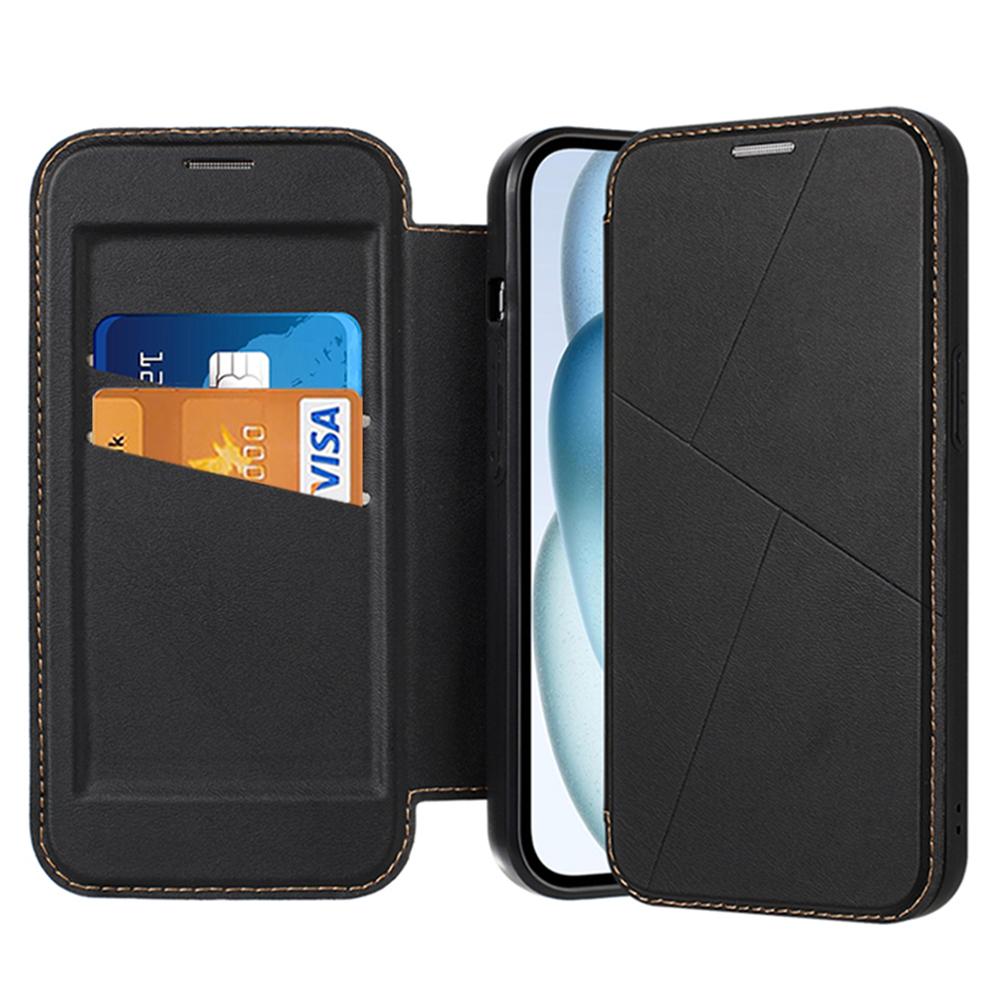 For iPhone 13 Pro Max Case Magnetic Closure Card Slot Leather Flip Phone Cover